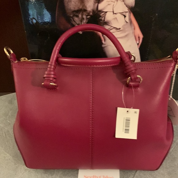 DESIGNER SEE Chloe, Fuchsia Color, Gold Hardware - Picture 10 of 11